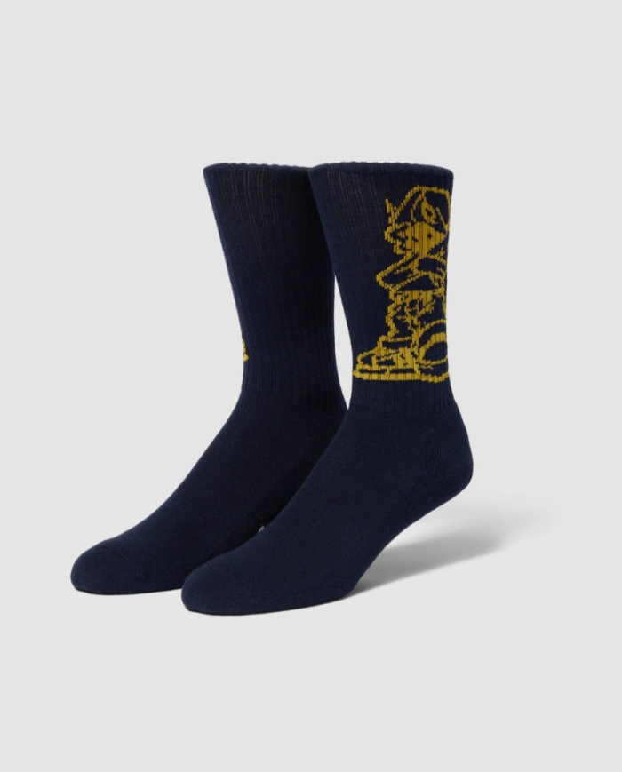 Huf - Skewed Triple Triangle Crew Sock - Orange Huf - Skewed Triple Triangle Crew Sock - Orange