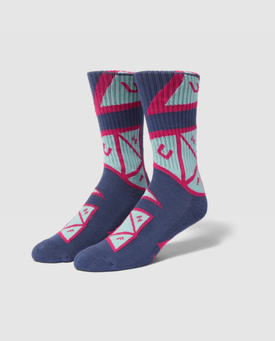 Huf - Skewed Triple Triangle Crew Sock - Twilight