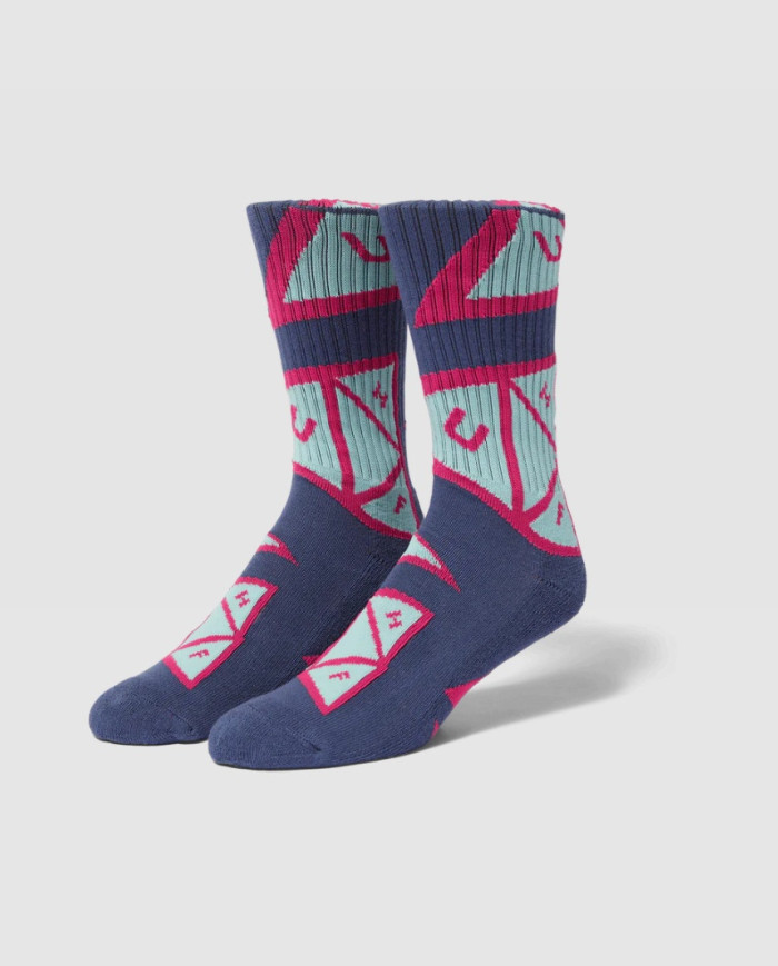 Huf - Skewed Triple Triangle Crew Sock - Twilight Huf - Skewed Triple Triangle Crew Sock - Twilight