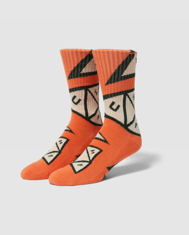 Huf - Skewed Triple Triangle Crew Sock - Orange