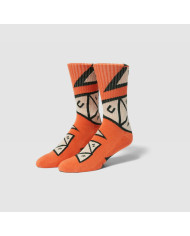 Huf - Skewed Triple Triangle Crew Sock - Orange Huf - Skewed Triple Triangle Crew Sock - Orange