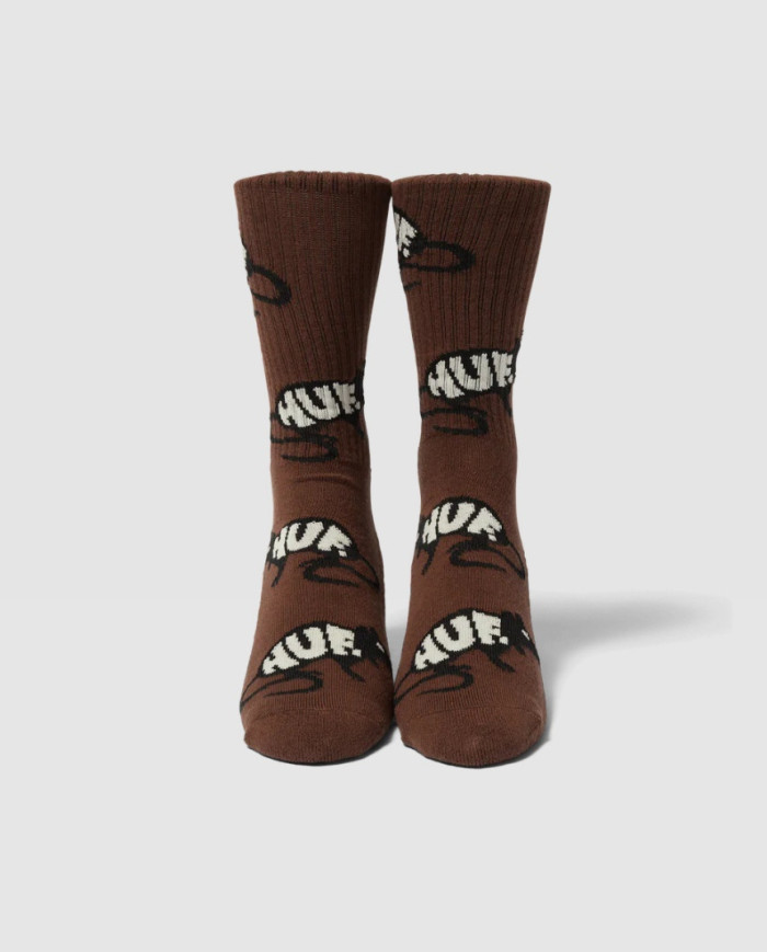 Huf - Pest Problem Crew Sock - Camel Huf - Pest Problem Crew Sock - Camel