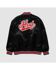 Huf - Pop Fly Satin Baseball Jacket - Black